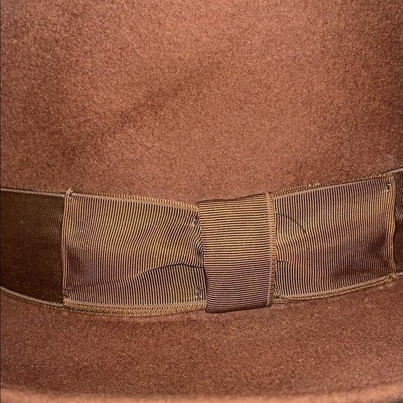 Banana Republic Chestnut 100% Wool Bolo hat with ribbon main image 6